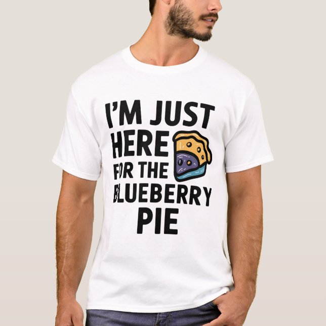 Ich bin nur hier für den Blueberry Pie Erntedank T-Shirt (Vorderseite)