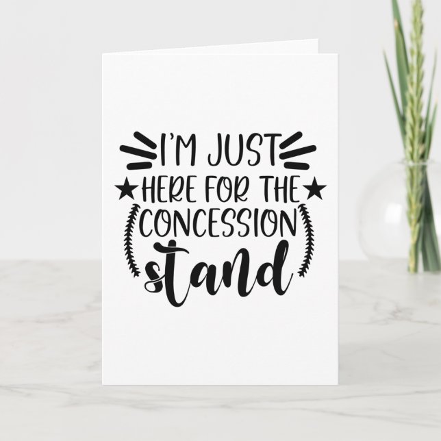 Ich bin nur hier für den Konzessionsstand Karte (Vorderseite)