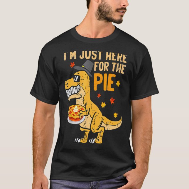 Ich bin nur hier für den Kuchen Erntedank Pumpkin  T-Shirt (Vorderseite)