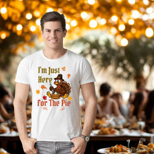 "Ich bin nur hier für den Kuchen" Funny Erntedank Tri-Blend Shirt