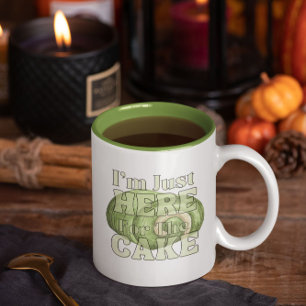 Ich bin nur hier für den Kuchen, Matcha-Kuchen Zweifarbige Tasse