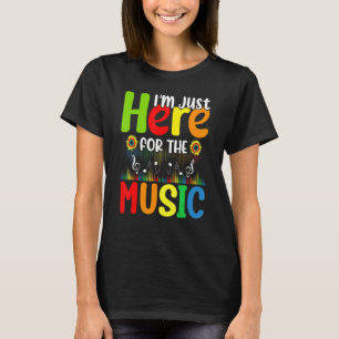 Ich bin nur hier für den Musiklehrer Student Back T-Shirt
