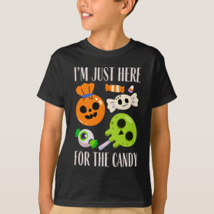 Ich bin nur hier für den süßen Halloween lustig T-Shirt
