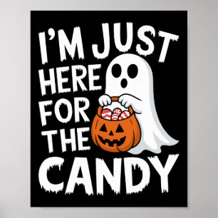 Ich bin nur hier für den süßen Halloween-Pun Lolli Poster