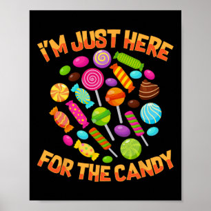 Ich bin nur hier für den süßen Halloween-Pun Poster