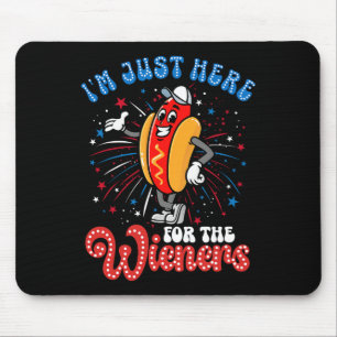 Ich bin nur hier für den Wieners Feuerwerk Hot Dog Mousepad