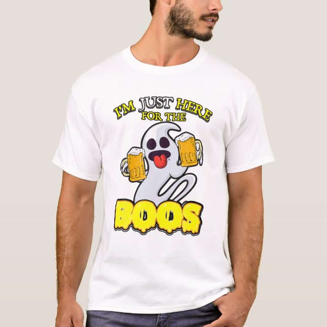 Ich bin nur hier für die Boos - Beer Lover Spooky  T-Shirt (Vorderseite)