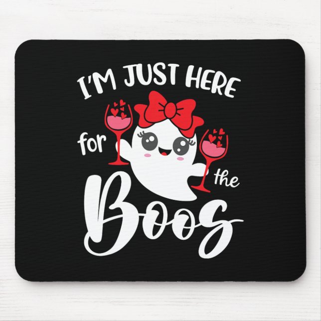 Ich bin nur hier für die Boos Niedlich Ghost Funny Mousepad (Vorne)