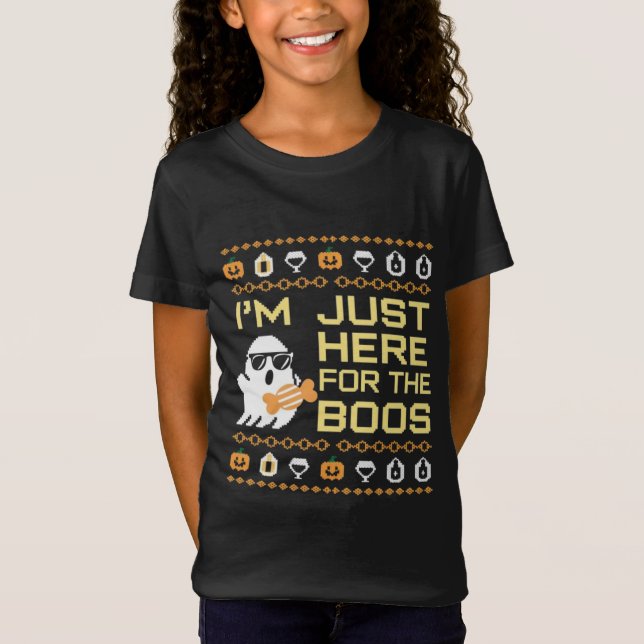 ICH BIN NUR HIER FÜR DIE BOOS T-Shirt (Vorderseite)