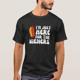 Ich bin nur hier für die Dackeln, Hot Dog Liebhabe T-Shirt