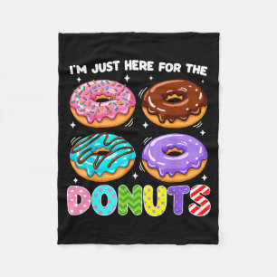 Ich bin nur hier für die Donuts Donut Süßigkeiten Fleecedecke