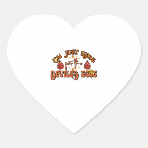 Ich bin nur hier für die geweihten Eier Groovy Tha Herz-Aufkleber