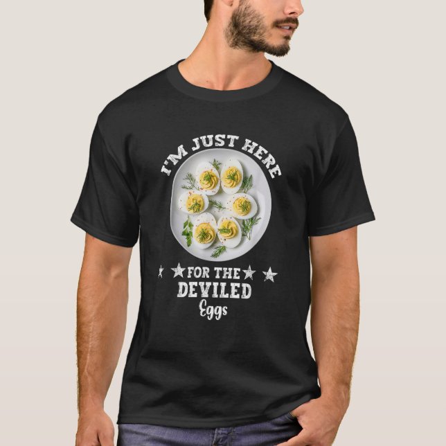 Ich bin nur hier für die geweihten Eier T-Shirt (Vorderseite)