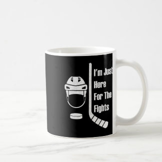 Ich bin nur hier für die Kämpfe Lustiges Hockey (3 Kaffeetasse