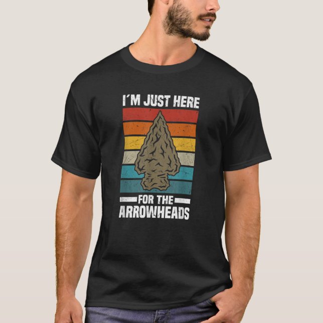 Ich bin nur hier für die Pfeilspitzen Arrowhead Hu T-Shirt (Vorderseite)
