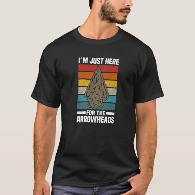 Ich bin nur hier für die Pfeilspitzen Arrowhead Hu T-Shirt (Vorderseite)