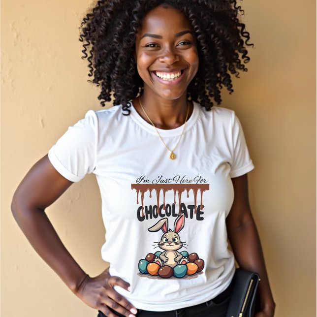 Ich bin nur hier für die Schokolade: Osterhase Tri-Blend Shirt (Von Creator hochgeladen)