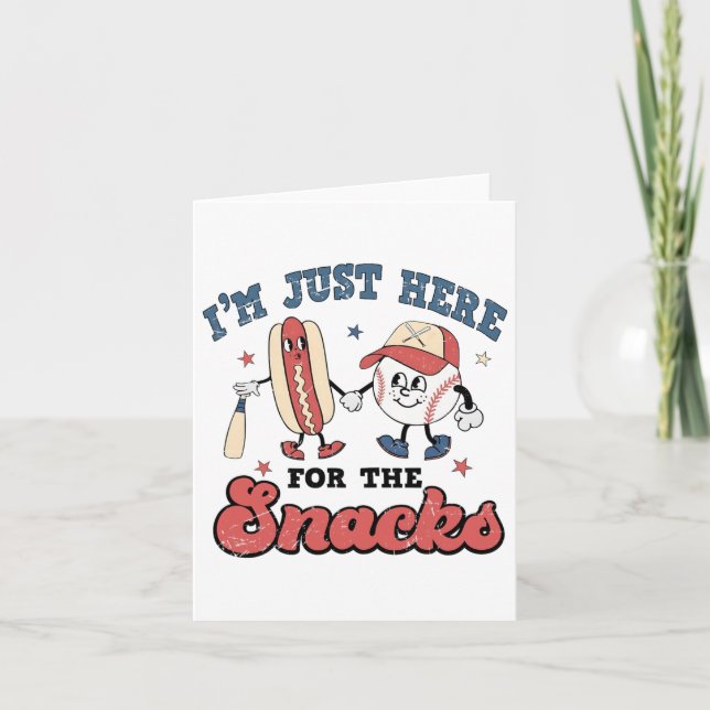 Ich bin nur hier für die Snacks bysebyll Liebhaber Karte (Vorderseite)