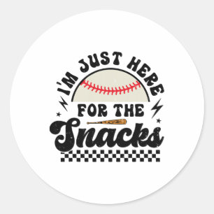 Ich bin nur hier für die Snacks Bysebyll Schwester Runder Aufkleber