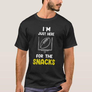 Ich bin nur hier für die Snacks Fantasy Football L T-Shirt