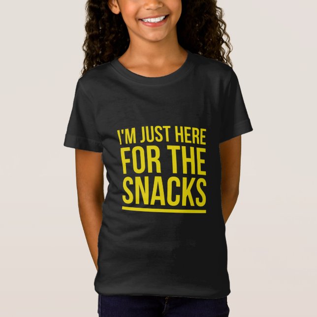 Ich bin nur hier für die Snacks lustige Football-F T-Shirt (Vorderseite)