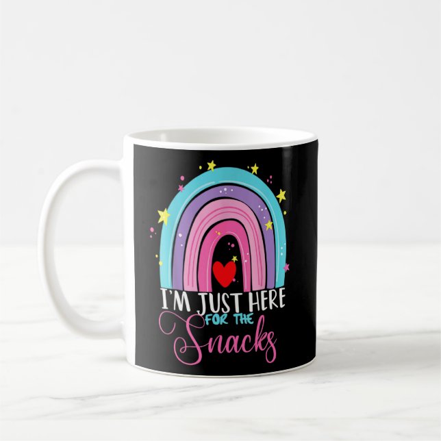 Ich bin nur hier für die Snacks Rainbow Women Foot Kaffeetasse (Links)