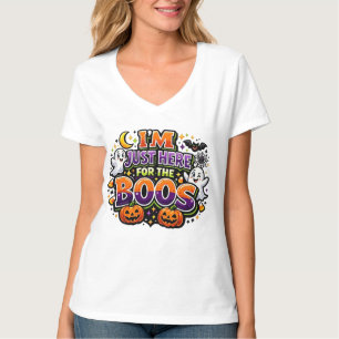 ICH BIN NUR HIER FÜR DIE SPÖTTER Lustiges Hallowee T-Shirt
