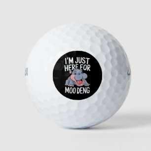 Ich bin nur hier für Moo Deng Niedlich Baby Hippo Golfball