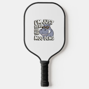 Ich bin nur hier für Moo Deng Niedlich Baby Hippo Pickleball Schläger