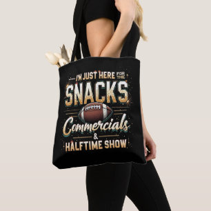 Ich bin nur hier für Snacks Werbung Halbzeitshow