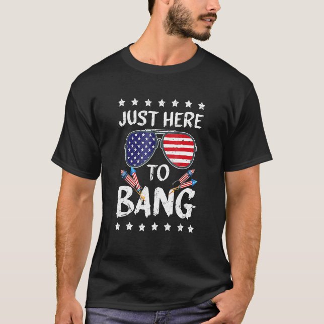 Ich bin nur hier, um die Sonnenbrille der US-Flagg T-Shirt (Vorderseite)