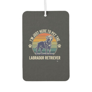 Ich bin nur hier, um Labrador Retriever Hund Retro Autolufterfrischer