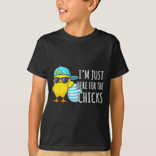 Ich bin nur hier wegen der Hühner Lustige Jungs Os T-Shirt