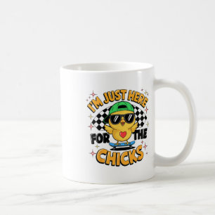 Ich bin nur hier wegen der Hühner Süße Ostern Jung Kaffeetasse