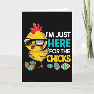 Ich bin nur hier wegen der Küken Ostern Jungen Kin Karte