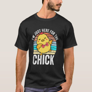 Ich bin nur hier wegen des Küken Für Kinder Jungen T-Shirt