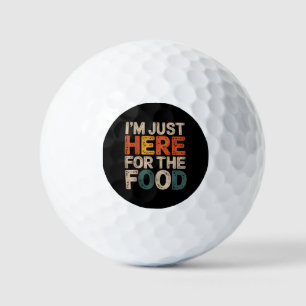 Ich bin nur hier zum Essen Lustiges Foodie-Geschen Golfball