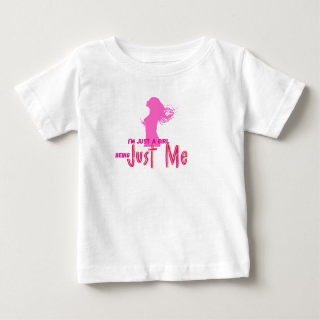 ich bin nur Mädchen Baby T-shirt (Vorderseite)
