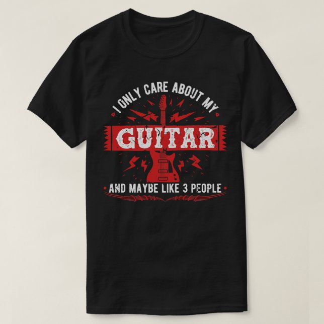 Ich bin nur über meine Gitarrist Gitarrist T-Shirt (Design vorne)