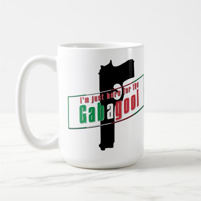 Ich bin nur wegen dem Gabagool hier Kaffeetasse (Links)