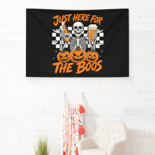 Ich bin nur wegen der Buh-Rufe hier Halloween-Skel Banner