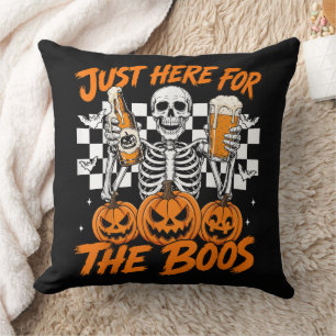 Ich bin nur wegen der Buh-Rufe hier Halloween-Skel Kissen