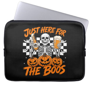 Ich bin nur wegen der Buh-Rufe hier Halloween-Skel Laptopschutzhülle