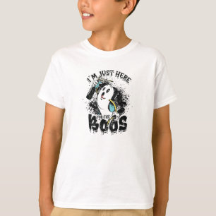 Ich bin nur wegen der Buhs hier - süßes Halloween T-Shirt