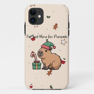 Ich bin nur wegen der Geschenke hier | Süße Capyba Case-Mate iPhone Hülle