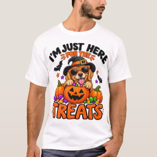 Ich bin nur wegen der Leckereien hier - lustiger H T-Shirt