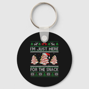 Ich bin nur wegen der Snack-Weihnachtsküchlein Deb Schlüsselanhänger