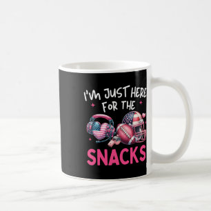 Ich bin nur wegen der Snacks hier, American Footba Kaffeetasse