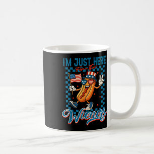 Ich bin nur wegen der Würstchen hier Lustiger 4. J Kaffeetasse