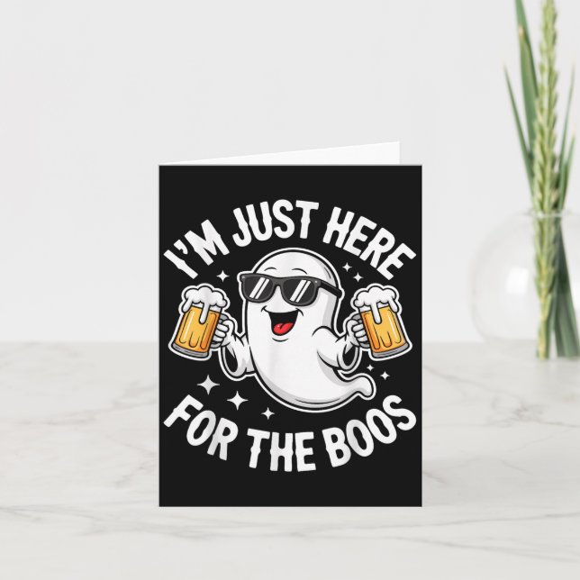 Ich bin nur wegen des Buh-Rufs hier T-Shirt Männer Karte (Vorderseite)